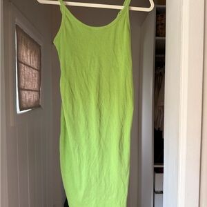 Old navy maternity Lime Green ribbed mini Tank Dress